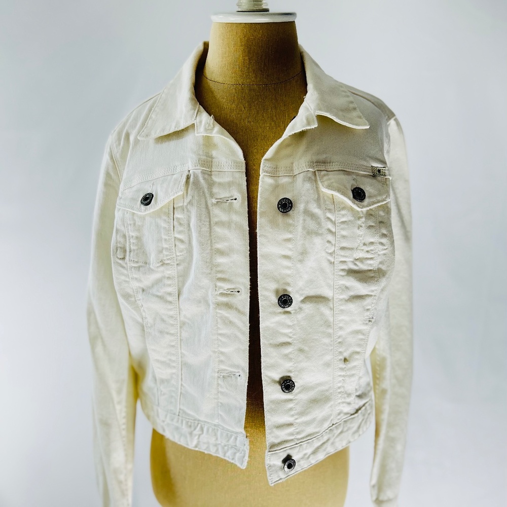 Lucky Brand White Jean Jacket - Size M